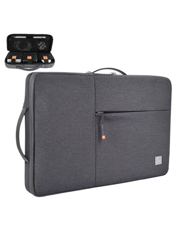 14"/14.2" Alpha Double Layer Laptop Case Gray