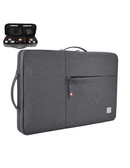 14"/14.2" Alpha Double Layer Laptop Case Gray