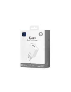 Cargador rápido PD GaN de 65 W con USB-A y 2 USB-C