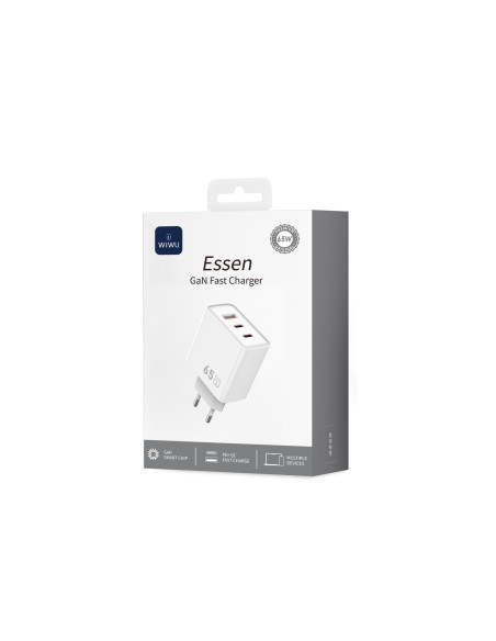 65 W GaN PD Fast Charger with USB-A and 2 USB-C