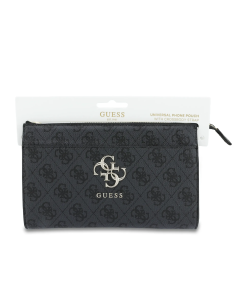 Bolso de mano GUESS con logotipo 4G, muñequera y correa larga ajustable (Negra)