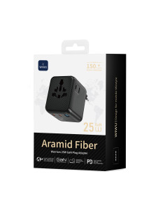 25W GaN Universal Travel Adapter Aramid Fiber