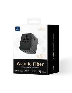 Adaptador enchufe universal GaN 45 W Aramid Fiber