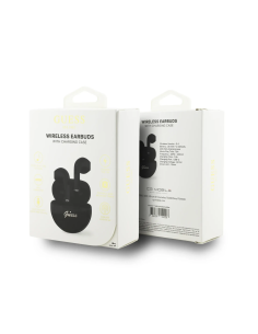 Auriculares TWS GUESS con logotipo Script (Negro)