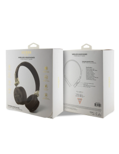 GUESS Bluetooth Headphones with Classic Round Logo (Brown)