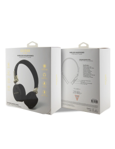 Cascos Bluetooth GUESS de polipiel 4G (Negro)