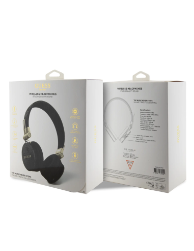 Cascos Bluetooth GUESS de polipiel 4G (Negro)