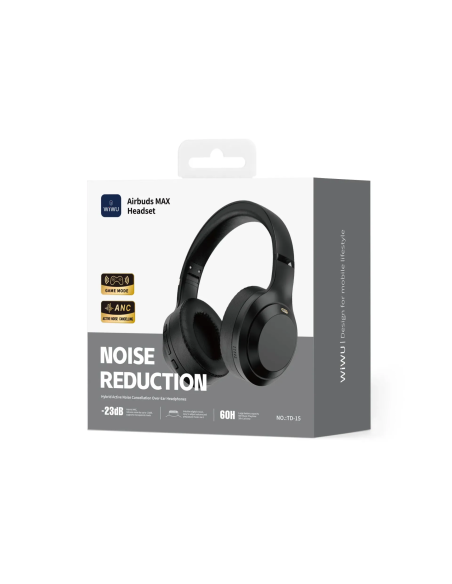Aibuds MAX Headset Cascos Air MAX TD-15 Negro