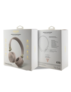 Cascos Bluetooth GUESS con logotipo clásico (Rosa)