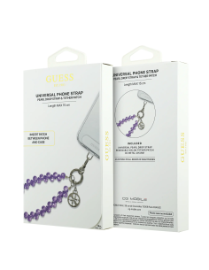 GUESS – Purple Wrist Strap with Crystals and Charms