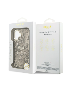 Funda GUESS iPhone 17 PC+TPU MagSafe Estampado Pitón Marrón