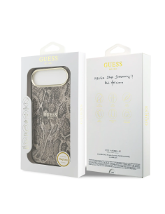 Funda GUESS iPhone 17 Air PC+TPU MagSafe Estampado Pitón Marrón