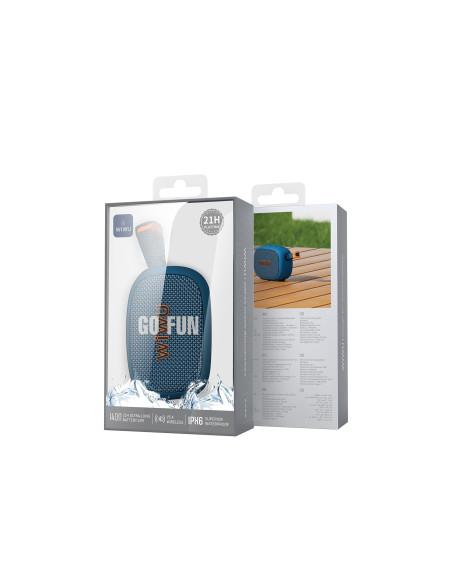 GO FUN Portable IPX6 Speaker (Blue)