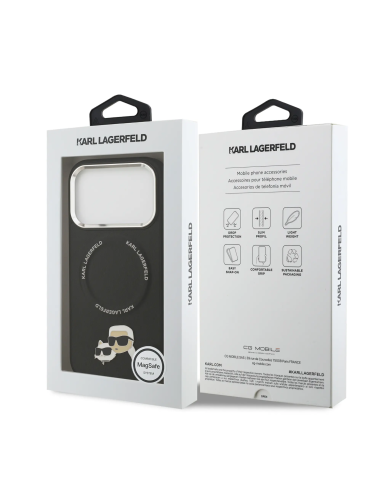 Funda KARL iPhone 17 Pro Max PU MagSafe con Pins K&C Negra