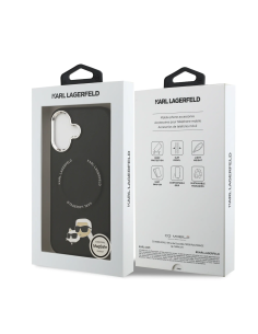 Funda KARL iPhone 17 PU MagSafe con Pins K&C Negra