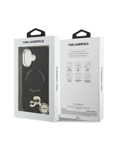 Funda KARL iPhone 17 PU MagSafe con Pins K&C Negra