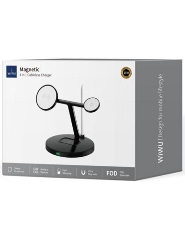 Magnetic Cargador Inalámbrico Magnético 4 en 1