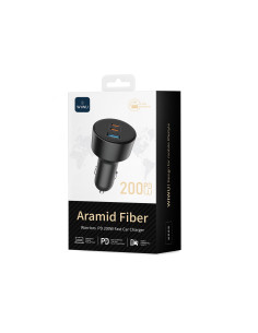 Cargador para Coche de 200 W Aramid Fiber (Negro)