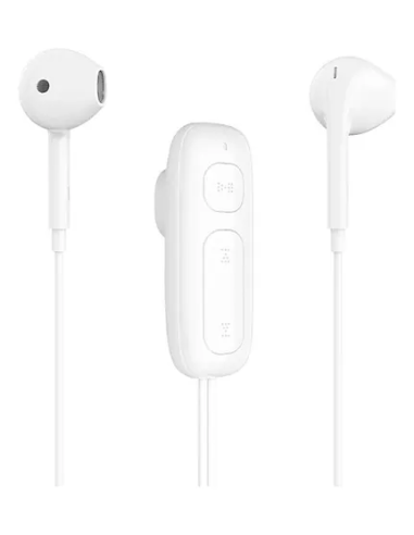 Auriculares Bluetooth Deportivos con Cordón, Blanco