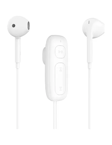 Auriculares Bluetooth Deportivos con Cordón, Blanco