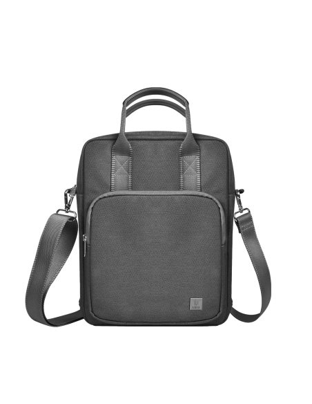 Mochila y maletín vertical doble capas Alpha de 13.3" para portátil de color negro