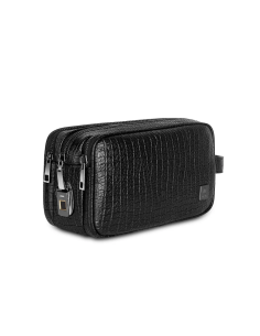 NECESER SALEM LUX NEGRO CON PATRÓN DE COCODRILO