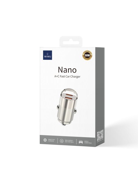 30W Nano Dual C Titanium Fast Car Charger