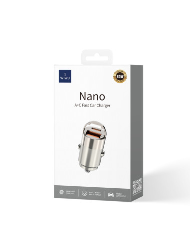 30W Nano A+C Titanium Fast Car Charger