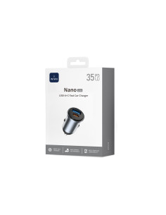 Nano Cargador para Coche de 35W (A+C), Gris