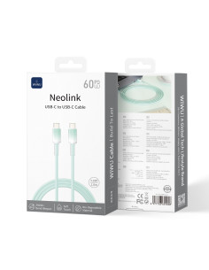 USB-C to USB-C Silicone Cable 60W Neolink Mint (1 m)