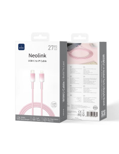 Cable USB-C a Lightning 27W Silicona Neolink Rosa (1 m)