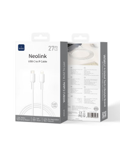 Cable USB-C a Lightning 27W Silicona Neolink Blanco (2 m)