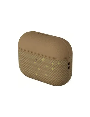 PITAKA – Funda Magnética Fibra Aramida AirPods Pro3 Brillo Dorado