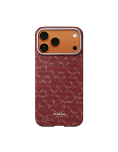 PITAKA – Funda UltraSlim iPhone 17 Pro Max Monogram Gold/Red Fibra Aramida