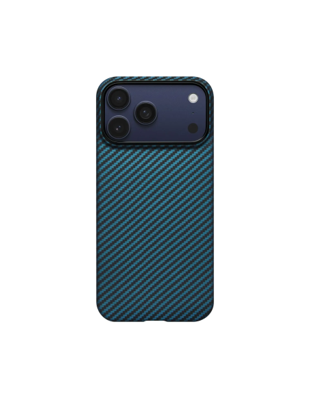 PITAKA – Funda UltraSlim iPhone 17 Pro Max Negro/Azul Fibra Aramida