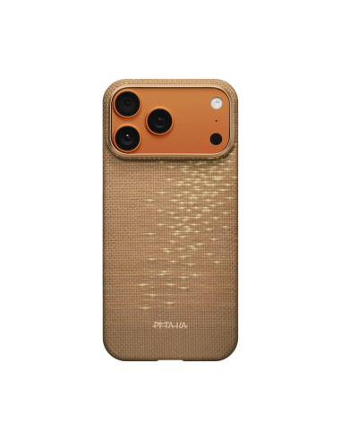 PITAKA – Glints of Gold Ultra-Slim Case for iPhone 17 Pro (Golden Glint)