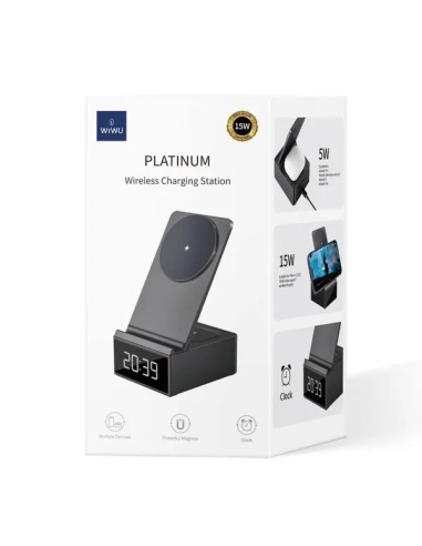 PLATINUM Cargador Despertador de 15 W