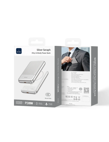 Powerbank 10000 mAh PD20W Plata