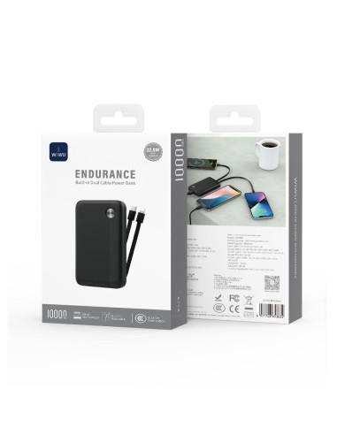 Powerbank 10000 mAh y 22.5W con Cable Integrado
