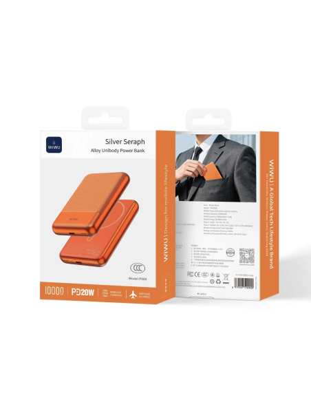 Powerbank 10000mAh de PD 20W, Naranja