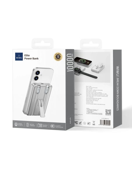 Powerbank Magsafe de 10000 mAh y 22.5 W Plata