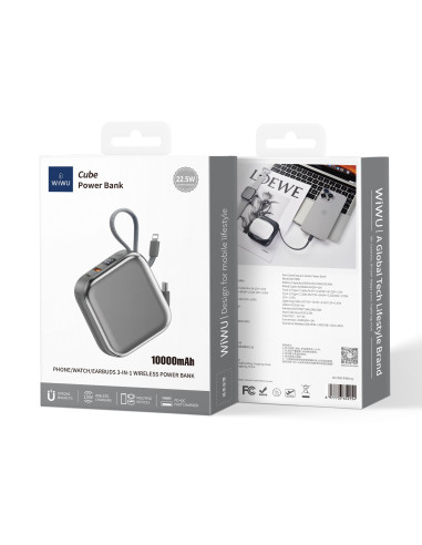 Cube 22.5W 10,000mAh Titanium Power Bank