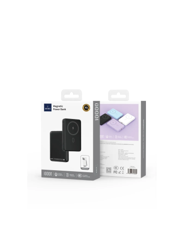 20W 10,000 mAh Magnetic Power Bank with Integrated Stand Black