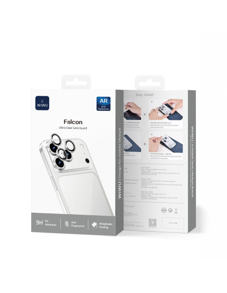Protector Lente Titanio 3D para iPhone 17 Pro serie(Azul oscuro) (3 lentes/paquete)