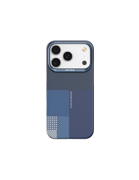 RAPTIC Fibra de Aramida Skin Funda Magsafe para iPhone 17 Pro - Ocean