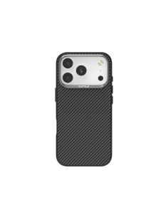RAPTIC Funda Magsafe Doble Fibra Aramida iPhone 17 Pro - 600D - Negro