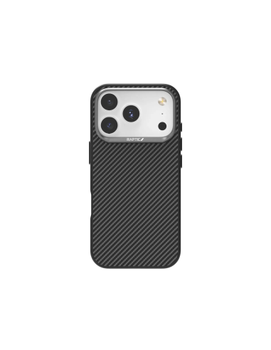 RAPTIC Funda Magsafe Doble Fibra Aramida iPhone 17 Pro Max - 600D - Negro