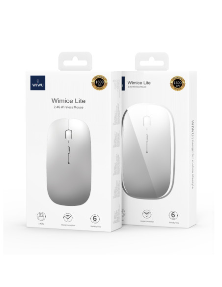Ratón Inalámbrico de Oficina 2.4G Plateado