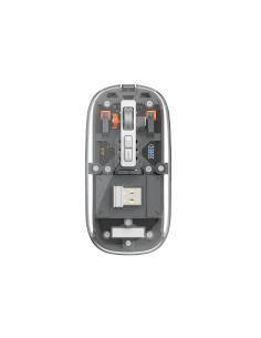 Wireless Mouse Magnetic Crystal Dual Bluetooth + 2.4G 3 Modes WM105 Gray