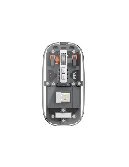 Wireless Mouse Magnetic Crystal Dual Bluetooth + 2.4G 3 Modes WM105 Gray